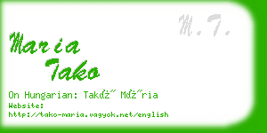 maria tako business card